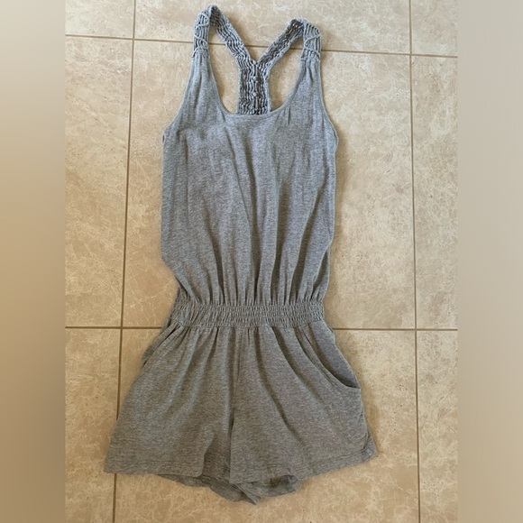 Forever21 heather gray, beachy, soft cotton romper - Picture 1 of 5